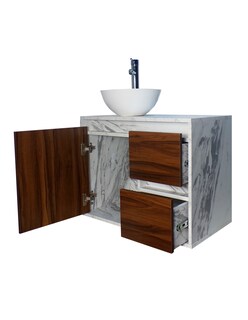 Foto 4 | Foto 4 | Gabinete Para Baño Calypso Ovalin Y Llave Minimalista, Gabinete Flotante Para Lavabo