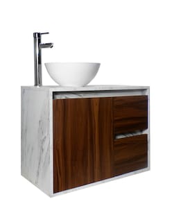 Foto 5 | Foto 5 | Gabinete Para Baño Calypso Ovalin Y Llave Minimalista, Gabinete Flotante Para Lavabo