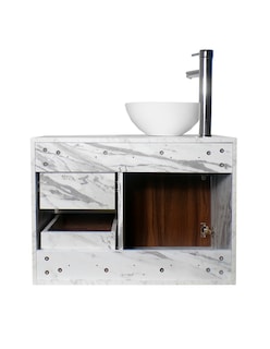 Foto 6 | Foto 6 | Gabinete Para Baño Calypso Ovalin Y Llave Minimalista, Gabinete Flotante Para Lavabo