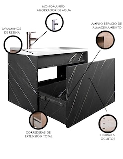 Foto 3 | Foto 3 | Gabinete De Baño Turner Con Lavabo Con Llave Minimalista