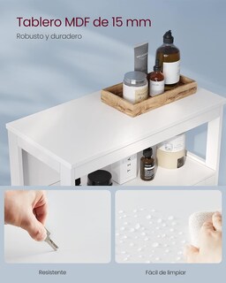 Foto 1 | Foto 1 | Mueble De Baño Vasagle Independiente Blanco 30x60x80 Cm