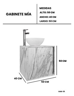 Foto 8 | Foto 8 | Gabinete Para Baño Mia Con Ovalin Y Llave Minimalista