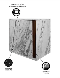 Foto 5 | Foto 5 | Gabinete Para Baño Minimalista Sin Ovalin Ni Llave Modelo Aaron