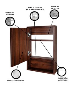 Foto 3 | Foto 3 | Gabinete para Baño Decomobil Marrón