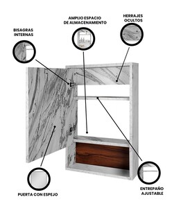 Foto 3 | Foto 3 | Gabinete para Baño Decomobil Blanco