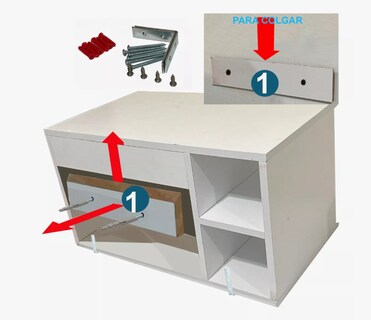 Foto 5 | Foto 5 | Gabinete de Baño Moderno MDF Vinil Tipo Granito