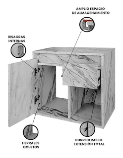 Foto 3 | Foto 3 | Gabinete Flotante Para Baño Modelo Carina Sin Llave Ni Ovalín