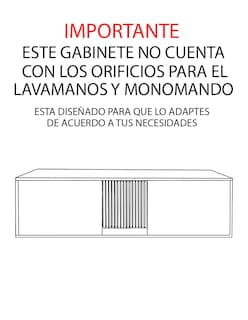 Foto 2 | Foto 2 | Mueble Gabinete Para Baño Sin Ovalin Ni Monomando Modelo Atlas