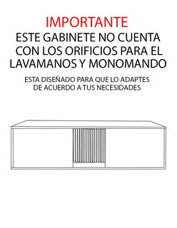 Foto 2 | Foto 2 | Mueble Gabinete Para Baño Sin Ovalin Ni Monomando Modelo Atlas