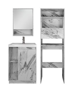 Foto 1 | Foto 1 | Combo Barcelona Combo Gabinete Para Baño Con Botiquín Y Mueble Sobre Wc.