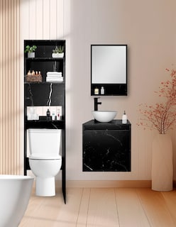 Foto 1 | Foto 1 | Combo Casa Blanca Gabinete De Baño Moderno Con Botiquín Mueble Sobre Wc Mdf