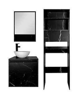 Foto 2 | Foto 2 | Combo Casa Blanca Gabinete De Baño Moderno Con Botiquín Mueble Sobre Wc Mdf
