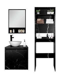 Foto 8 | Foto 8 | Combo Casa Blanca Gabinete De Baño Moderno Con Botiquín Mueble Sobre Wc Mdf