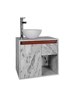 Foto 5 | Foto 5 | Combo Daca Gabinete de Baño Moderno con Espejo Mueble sobre WC con 3 Estantes MDF