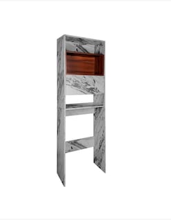 Foto 7 | Foto 7 | Combo Daca Gabinete de Baño Moderno con Espejo Mueble sobre WC con 3 Estantes MDF