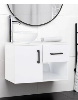 Foto 5 | Foto 5 | Mueble Kit Para Baño Gabinete Organizador Con Monomando Lavabo Color Blanco