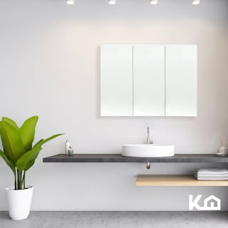 Foto 8 | Foto 8 | Botiquín para Baño Kingshouse Blanco con 3 Puertas