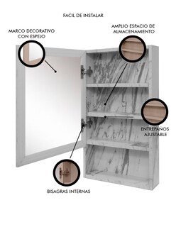 Foto 5 | Foto 5 | Botiquin Para Baño Danbury Con Espejo Organizado