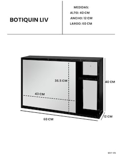 Foto 8 | Foto 8 | Botiquín con Espejo Decomobil Minimalista para Baño Modelo Liv