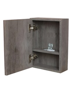 Foto 1 | Foto 1 | Botiquin Repisa Mdf 40cm Pared Organizador Baño Espejo Gris Oxford