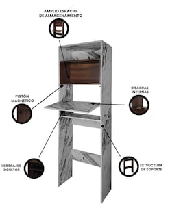Foto 6 | Foto 6 | Mueble Organizador de Baño Modelo Bilbao 180 x 60 x 25 cm