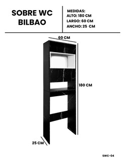 Foto 8 | Foto 8 | Mueble Organizador para Baño Modelo Bilbao 180 x 60 x 25 cm
