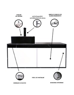 Foto 6 | Foto 6 | Mueble Gabinete para Baño Decomobil con Lavabo Minimalista Krabi