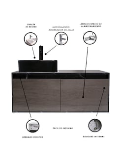 Foto 6 | Foto 6 | Mueble Gabinete para Baño Decomobil con Lavabo Minimalista Krabi