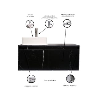 Foto 6 | Foto 6 | Mueble Gabinete para Baño Decomobil con Lavabo Minimalista Krabi