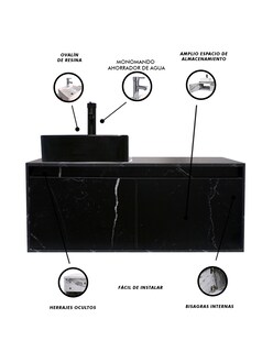Foto 6 | Foto 6 | Mueble Gabinete para Baño Decomobil con Lavabo Minimalista Krabi