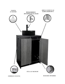 Foto 5 | Foto 5 | Gabinete Para Baño Con Lavabo Y Llave Minimalista Varenna
