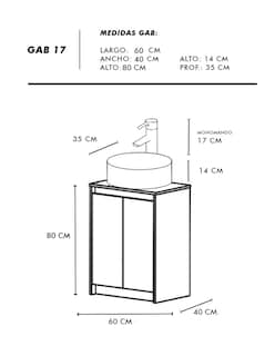 Foto 6 | Foto 6 | Gabinete Para Baño Con Lavabo Y Llave Minimalista Varenna