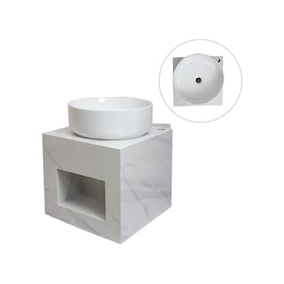 Foto 1 | Foto 1 | Base Para Lavabo Jauz Improvement Color Blanco Base Cuadrada Piedra Lisa