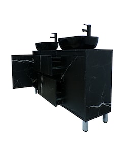 Foto 5 | Foto 5 | Gabinete Para Baño Con Doble Lavabo Mueble Moderno De Piso Médano