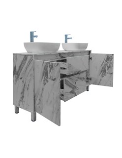 Foto 4 | Foto 4 | Gabinete Para Baño Con Doble Lavabo Mueble Moderno De Piso Médano