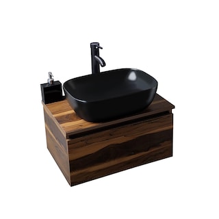 Foto 1 | Foto 1 | Esatto Mueble Moderno Para Baño Astra Tzalam Lavabo Negro Llave Negra Desagües Listo Para Instalar