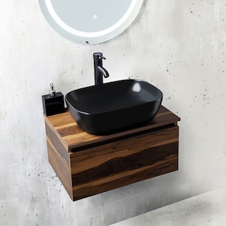 Foto 2 | Foto 2 | Esatto Mueble Moderno Para Baño Astra Tzalam Lavabo Negro Llave Negra Desagües Listo Para Instalar