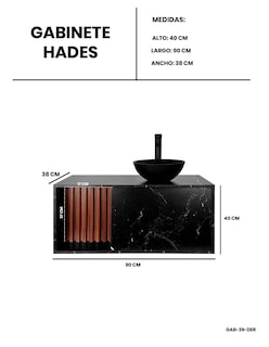 Foto 7 | Foto 7 | Mueble Con Ovalin Para Baño Gabinete Para Baño Con Ovalin Modelo Hades