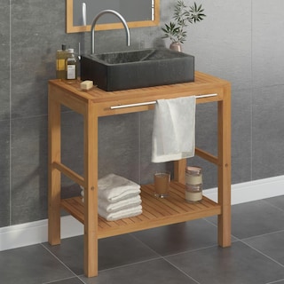 Foto 2 | Foto 2 | Mueble de Baño VidaXL de Madera de Teca con Lavabo de Mármol - Venta Internacional