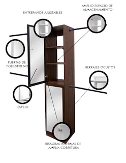 Foto 6 | Foto 6 | Closet Ropero con Espejo Moderno Minimalista Mildred