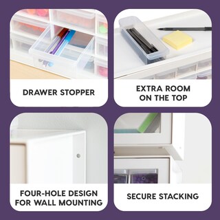 Foto 2 | Foto 2 | Craft Cabinet Storage Iris Usa, 44 Cajones, Piezas De Color Blanco - Venta Internacional.
