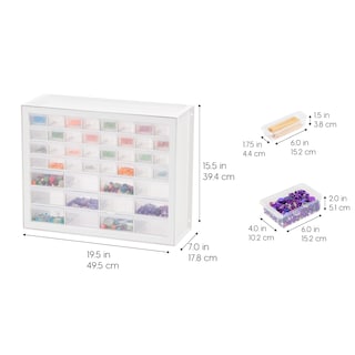 Foto 4 | Foto 4 | Craft Cabinet Storage Iris Usa, 44 Cajones, Piezas De Color Blanco - Venta Internacional.