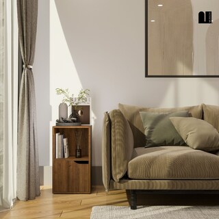 Foto 6 | Foto 6 | Buró para Sala o Recámara Mubson Omura Marrón Mesa de Noche con Doble Repisa