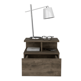 Foto 3 | Foto 3 | Buró Flotante Nube, Nogal, Con Un Cajón Y División De Dos Entrepaños