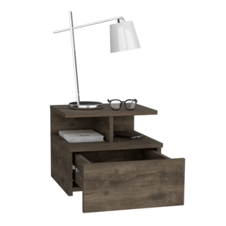 Foto 4 | Foto 4 | Buró Flotante Nube, Nogal, Con Un Cajón Y División De Dos Entrepaños