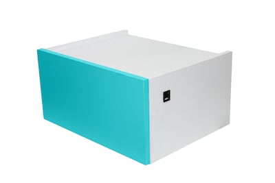Foto 1 | Foto 1 | Mesa de Noche Buró Flotante Luz Led Recámara Usb Ensamblado Azul Aqua