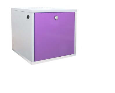 Foto 1 | Foto 1 | Buró Flotante Recámara de MDF Luz Led Puerto de Carga Ensamblado Lila