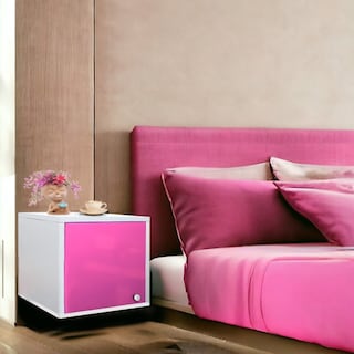Foto 3 | Foto 3 | Buró Flotante Recámara MDF Recámara Ensamblado Vinil Rosa