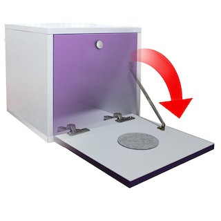 Foto 1 | Foto 1 | Buro Flotante Mueble Recamara Mdf Iluminacion Luz Led Lila