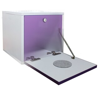 Foto 3 | Foto 3 | Buro Flotante Mueble Recamara Mdf Iluminacion Luz Led Lila